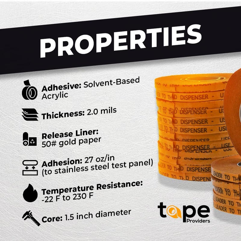WOD Tape شريط ATG متعدد الأغراض من WOD، 1/4 بوصة × 36 ياردة (مجموعة من 24 لفة) شريط نقل لاصق لملء الغلايات لاصق شفاف على بطانة ذهبية (خالي من الحمض) RWATG20 - Image 5